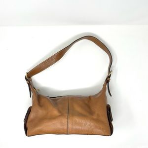 Cristian Italy Genuine Leather Brown Shoulder Bag